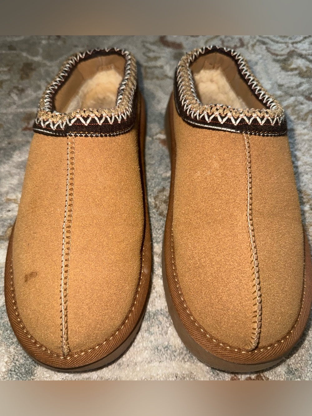 Men's Cozy Slip-On Suede Slippers - Tan